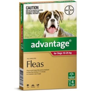 ADVANTAGE FOR LARGE DOGS 10-25KG 4 PACK (RED)