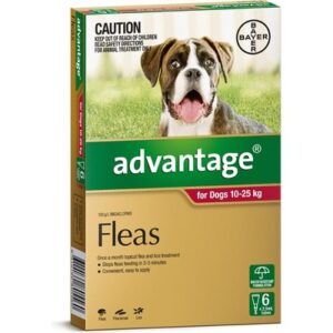 ADVANTAGE FOR LARGE DOGS 10-25KG 6 PACK (RED)