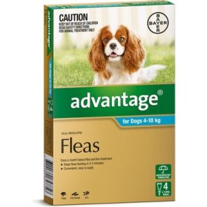 ADVANTAGE FOR MEDIUM DOGS 4-10KG 4 PACK (AQUA)