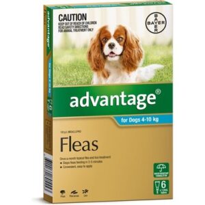ADVANTAGE FOR MEDIUM DOGS 4-10KG 6 PACK (AQUA)