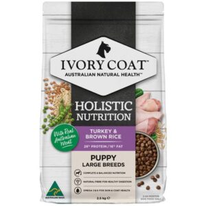 IVORY COAT PUPPY LARGE BREED TURKEY & BROWN RICE WHOLEGRAIN DOG FOOD 2.5KG